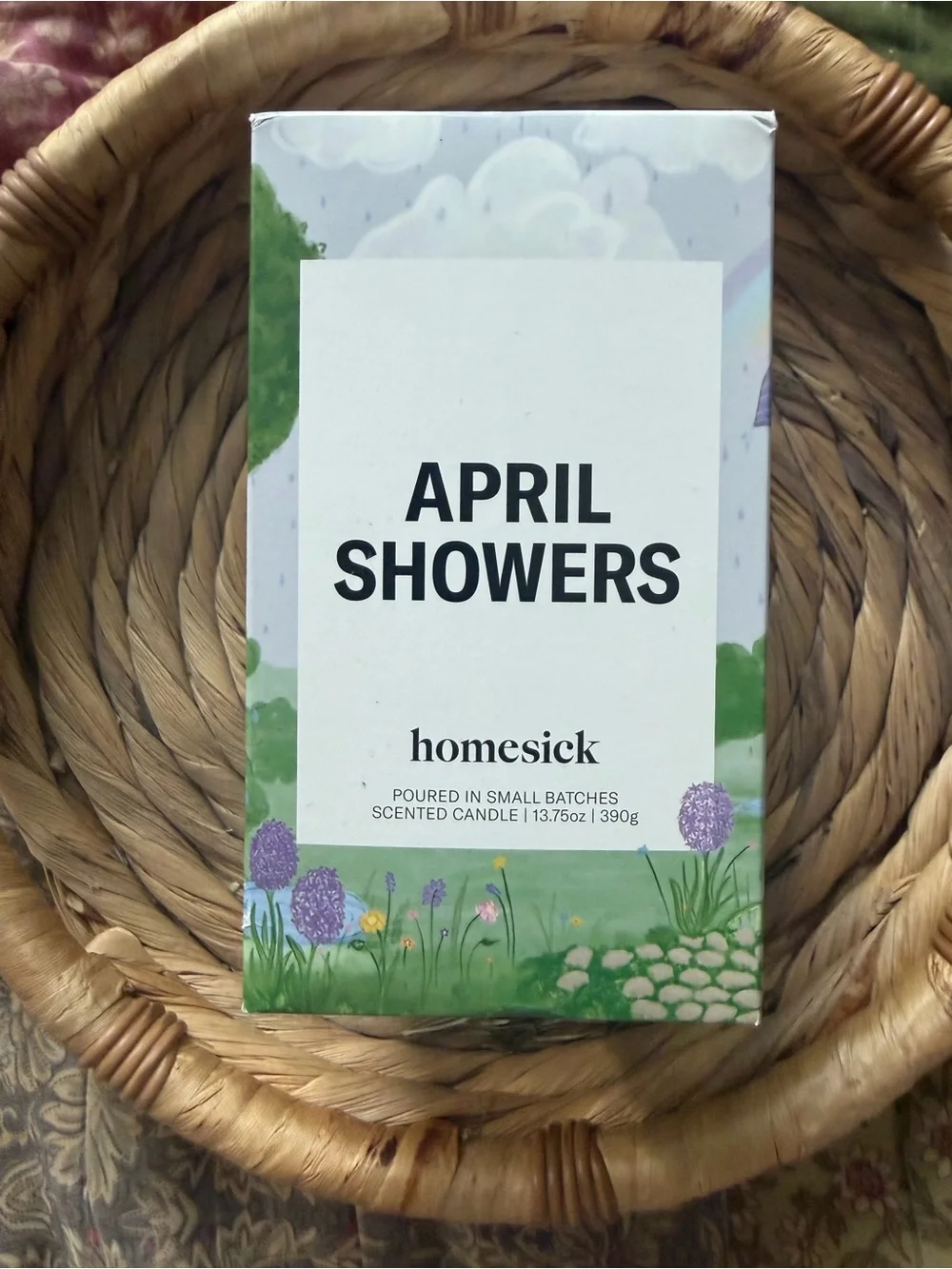 Homesick Candles “April Showers” Scented Candle RARE SCENT New in Box
